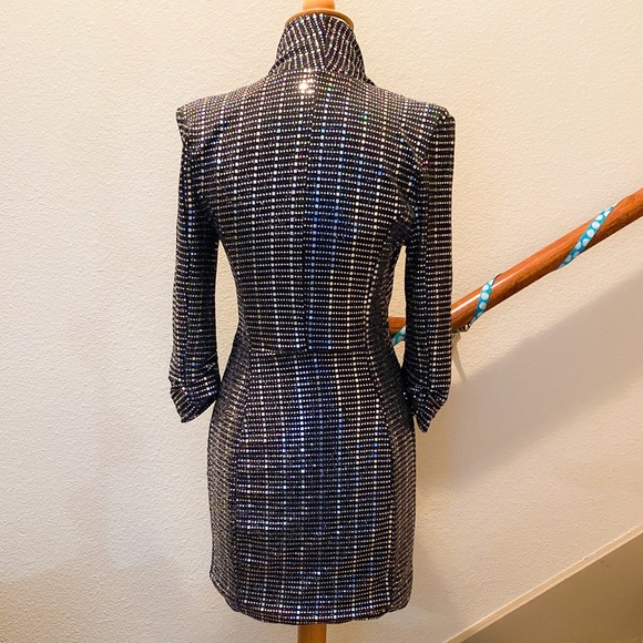 Double Breasted Sequin Coat Dress - Picture 15 of 15